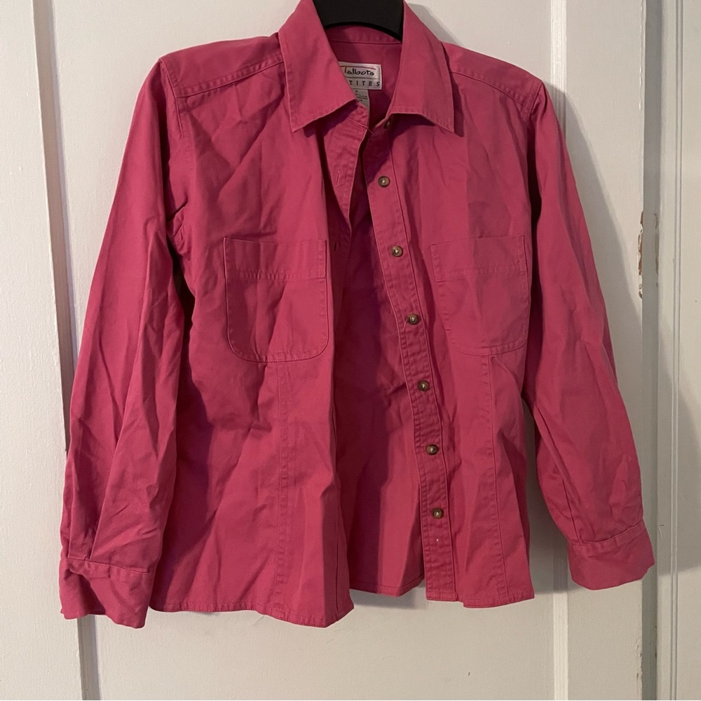Talbots Pink Button-Up Shirt